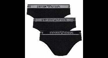 Armani Herenslips 3-pack met logoband zwart